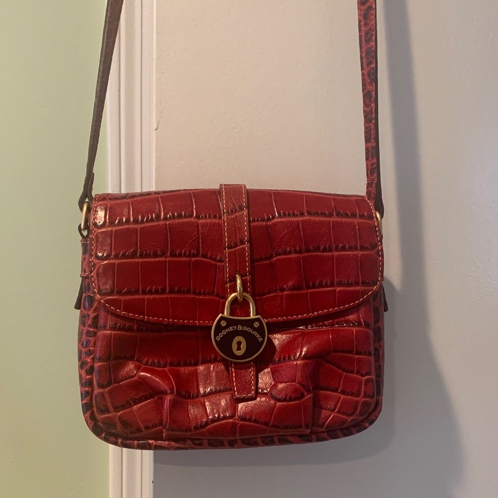 Dooney & Bourke Red Crocodile Crossbody Bag